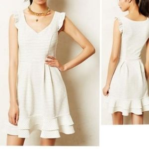 Anthropologie MAEVE Striped Sunland Ruffle Hem Dress Size 6 EUC
